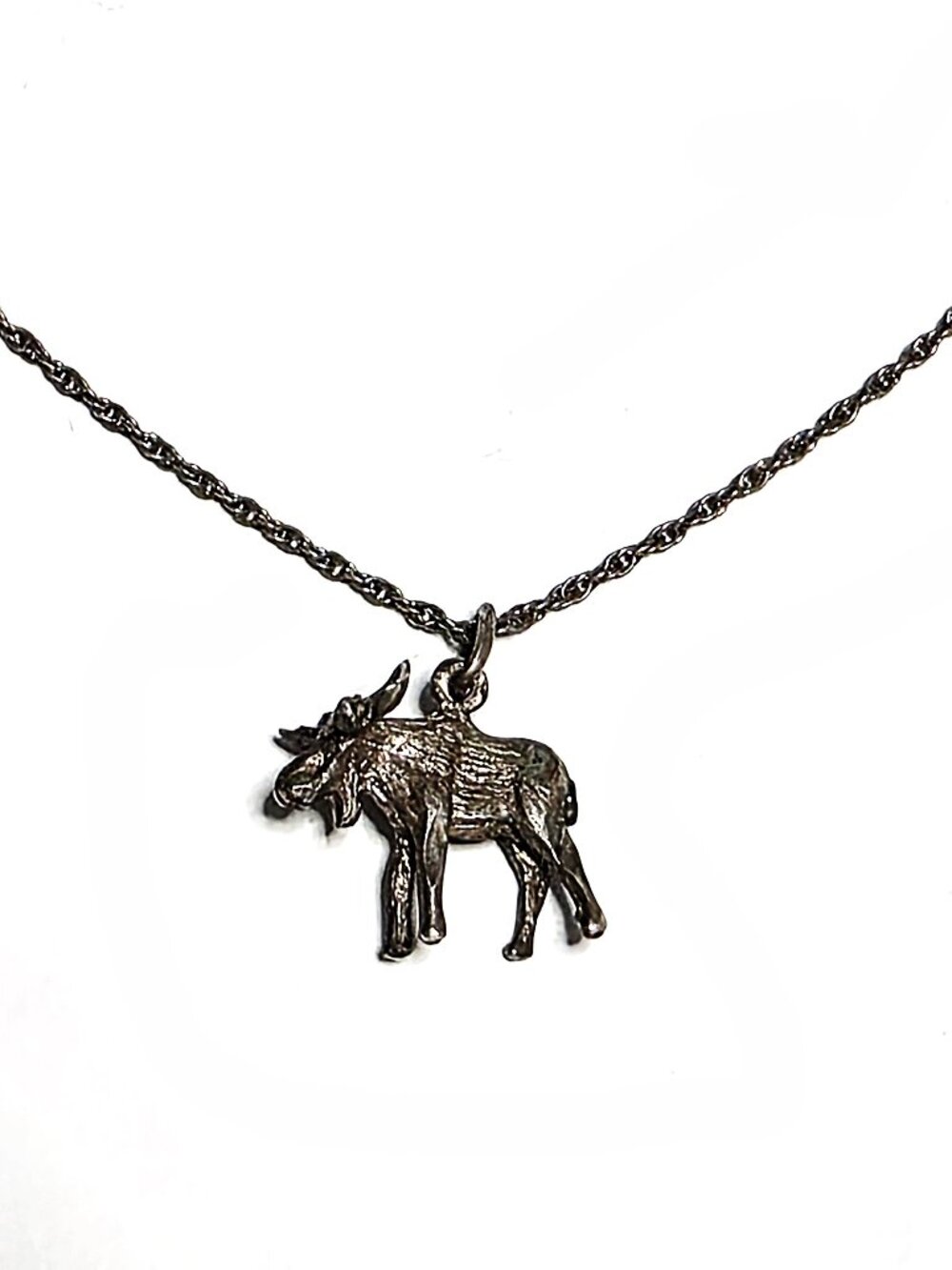 Moose 925 silver charm necklace